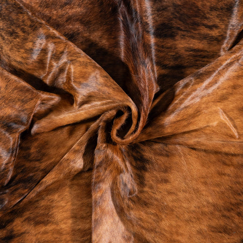 Brazilian Brindle Cowhide Rug Size 7'10" L x 7'2" W 7975