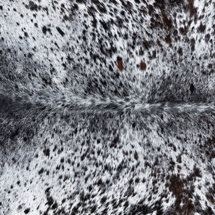 Brazilian Black Salt and Pepper Cowhide Rug Size 6'7" L x 6'2" W 7991