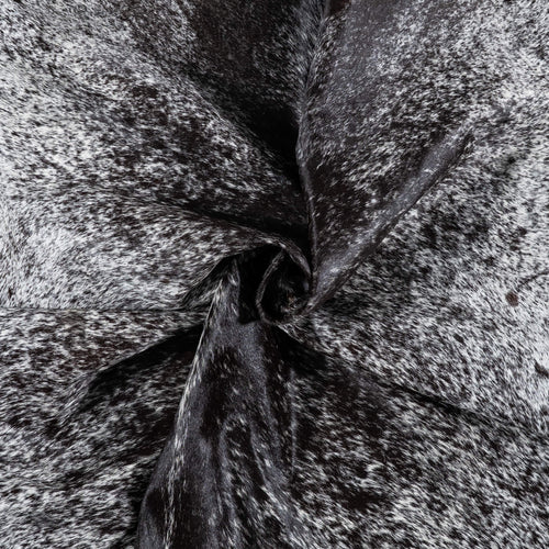 Brazilian Black Salt and Pepper Cowhide Rug Size 7'2" L x 5'7" W 7994