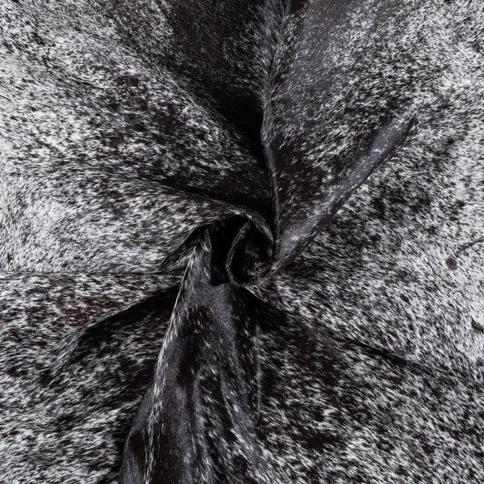 Brazilian Black Salt and Pepper Cowhide Rug Size 7'2" L x 5'7" W 7994