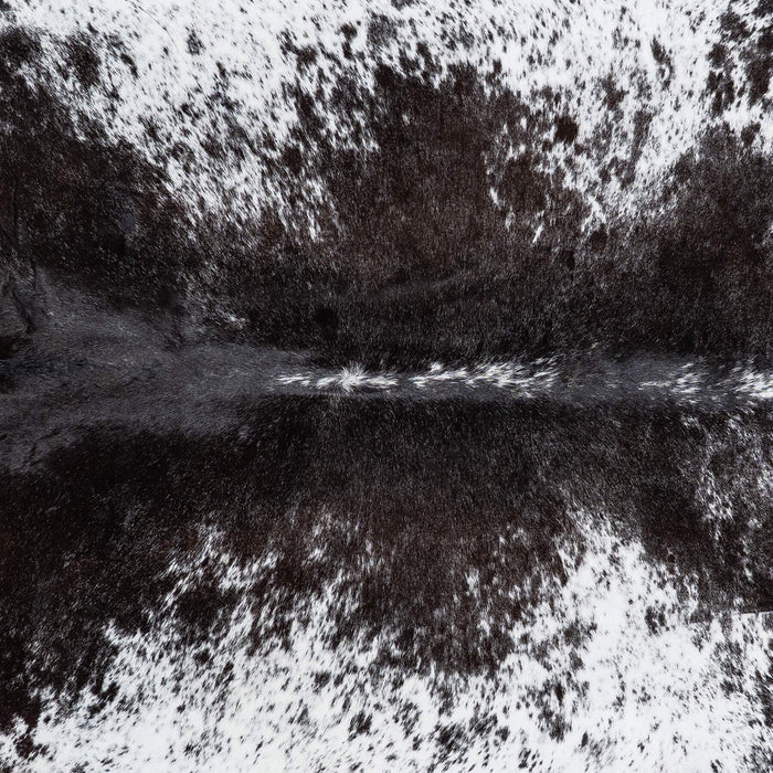 Brazilian Black Salt and Pepper Cowhide Rug Size 7'0" L x 6'1" W 7998