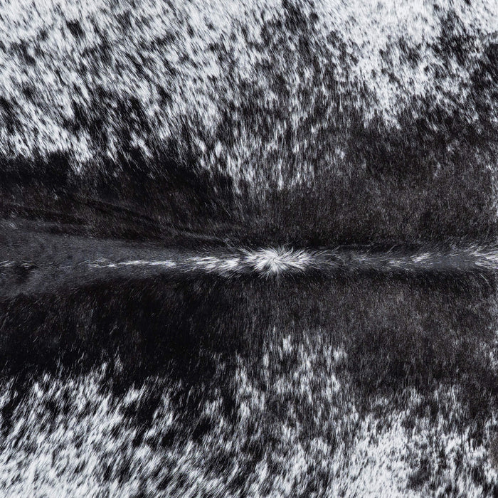 Brazilian Black Salt and Pepper Cowhide Rug Size 6'4" L x 5'4" W 8005