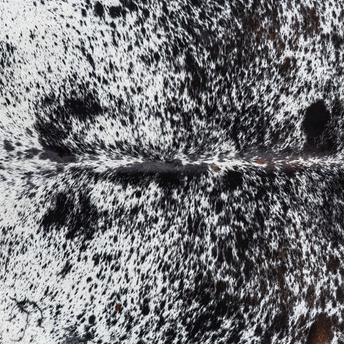 Brazilian Black Salt and Pepper Cowhide Rug Size 7'4" L x 6'9" W 8012