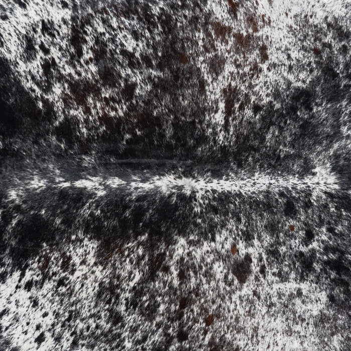 Brazilian Black Salt and Pepper Cowhide Rug Size 7'10" L x 6'4" W 8017