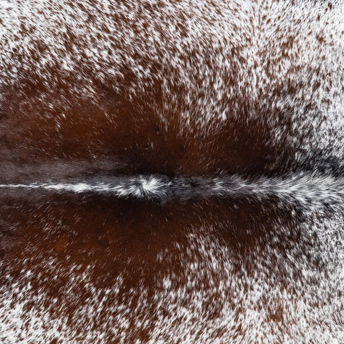 Brazilian Brown Salt and Pepper Cowhide Rug Size 7'6" L x 6'4" W 8023