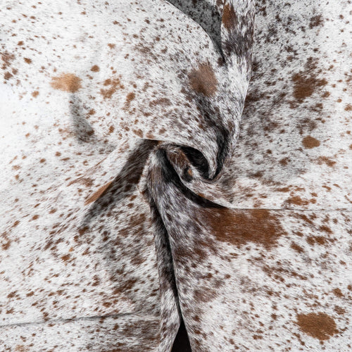 Brazilian Brown Salt and Pepper Cowhide Rug Size 6'11" L x 6'3" W 8025