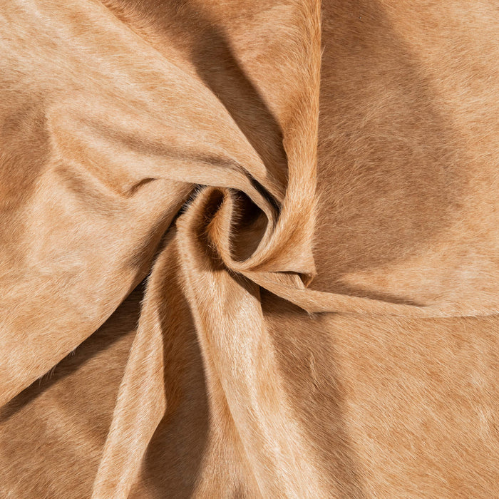 Brazilian Beige Cowhide Rug Size 7'3" L x 6'7" W 8032