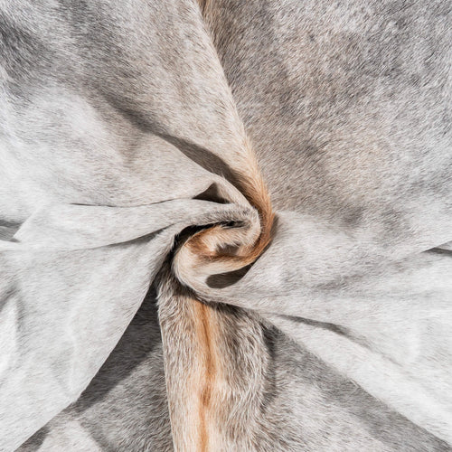 Brazilian Grey Palomino Cowhide Rug Size 7'6" L x 7'5" W 8044
