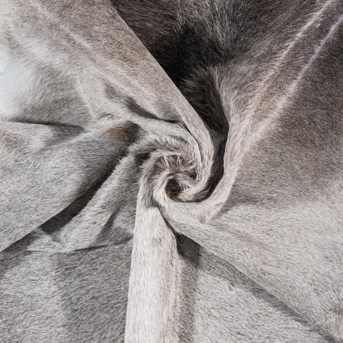 Brazilian Grey Palomino Cowhide Rug Size 7'6" L x 6'9" W 8045