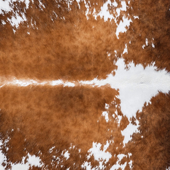 Brazilian Chocolate and White Cowhide Rug Size 6'7" L x 5'7" W 8066
