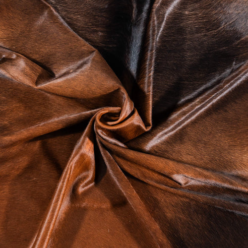Brazilian Mahogany Cowhide Rug Size 7'4" L x 6'0" W 8085