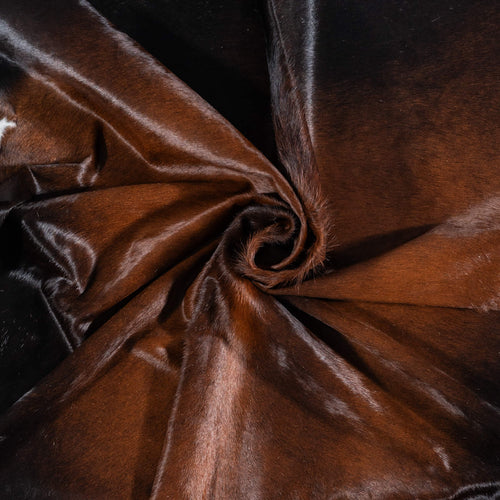 Brazilian Mahogany Cowhide Rug Size 8'2" L x 6'11" W 8097