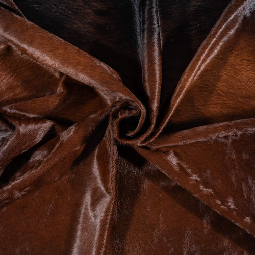 Brazilian Mahogany Cowhide Rug Size 7'5" L x 6'9" W 8098