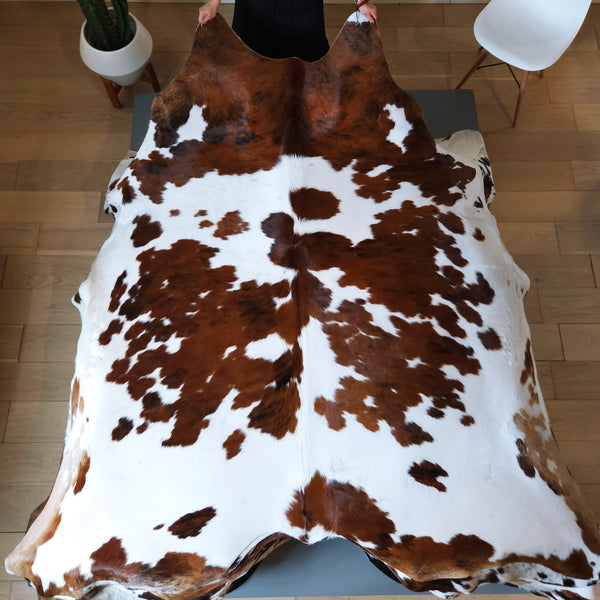 Tricolor Cowhide Rug Size 8'0" L x 7'7" W 8116