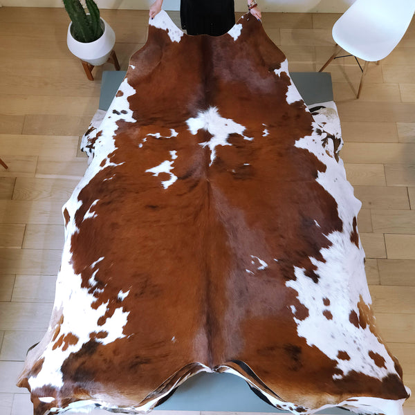 Tricolor Cowhide Rug Size 8'6" L x 7'8" W 8135