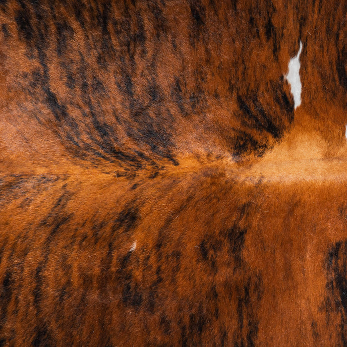 Tricolor Brindle Mix Cowhide Rug Size 7'3" L x 6'6" W 8107
