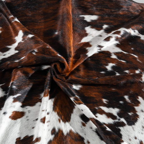 Tricolor Cowhide Rug Size 7'10" L x 7'0" W 8111