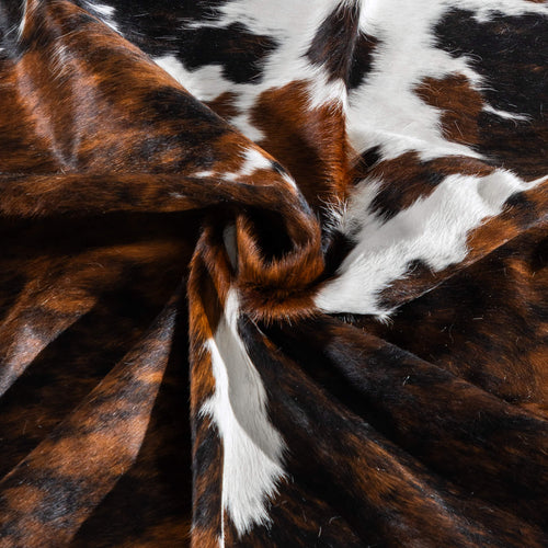 Tricolor Cowhide Rug Size 7'7" L x 6'8" W 8116