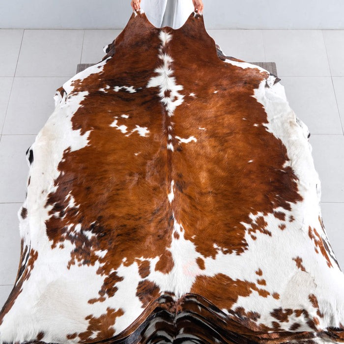 Tricolor Cowhide Rug Size 7'3" L x 7'0" W 8121