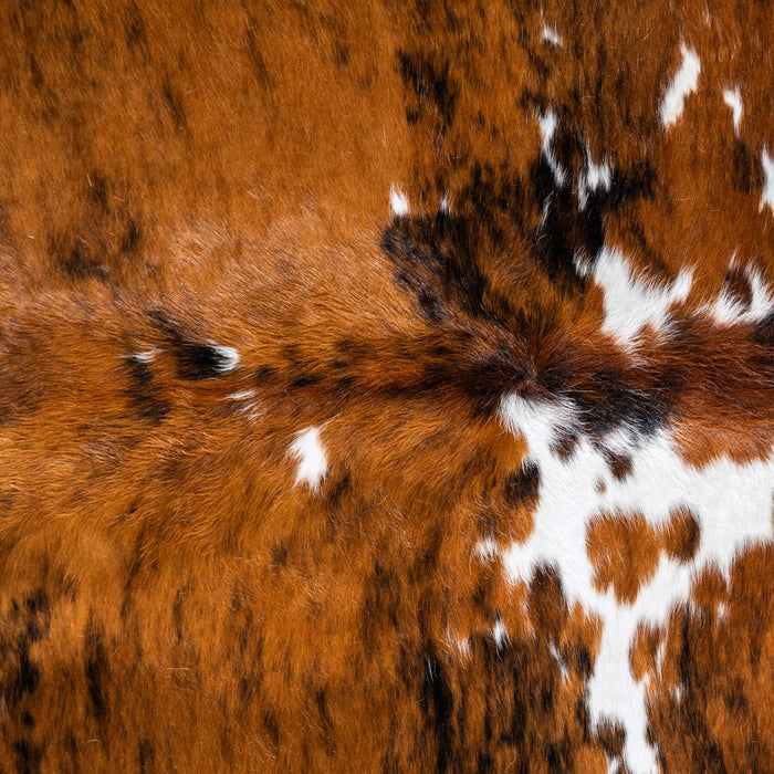Tricolor Cowhide Rug Size 7'6" L x 7'1" W 8136