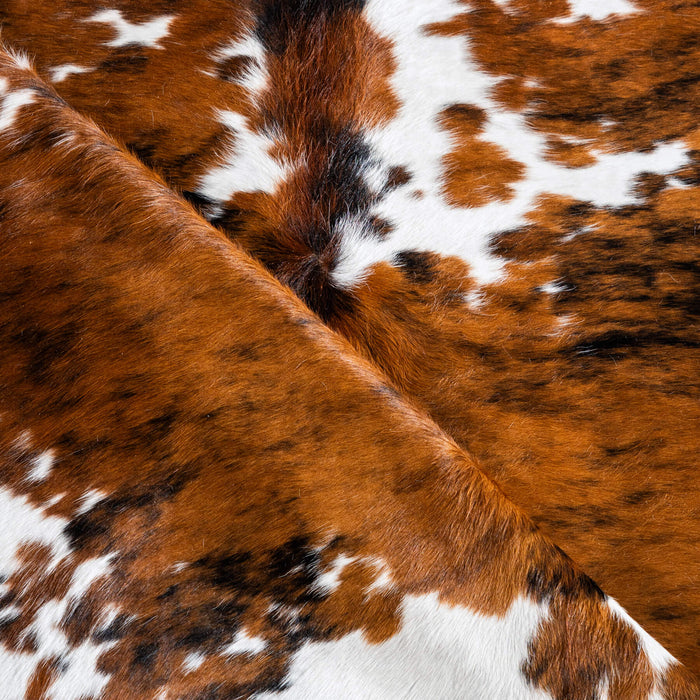 Tricolor Cowhide Rug Size 7'6" L x 7'1" W 8136