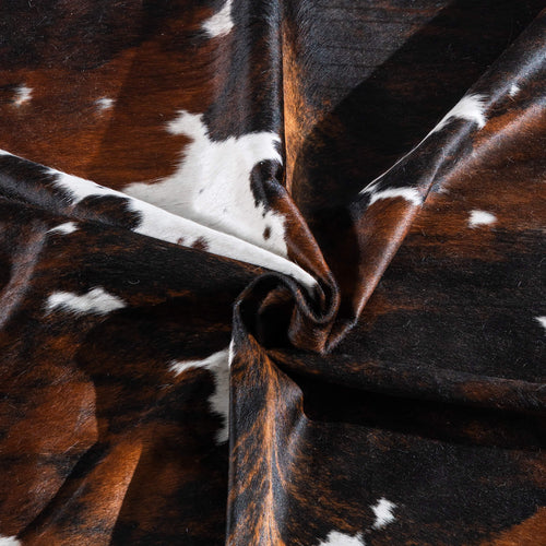 Tricolor Cowhide Rug Size 7'7" L x 6'7" W 8139