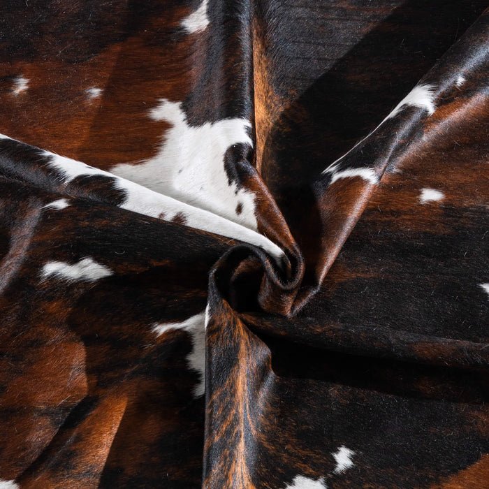 Tricolor Cowhide Rug Size 7'7" L x 6'7" W 8139