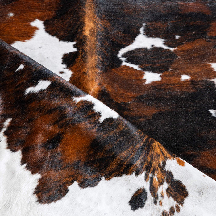 Tricolor Cowhide Rug Size 7'7" L x 6'7" W 8139