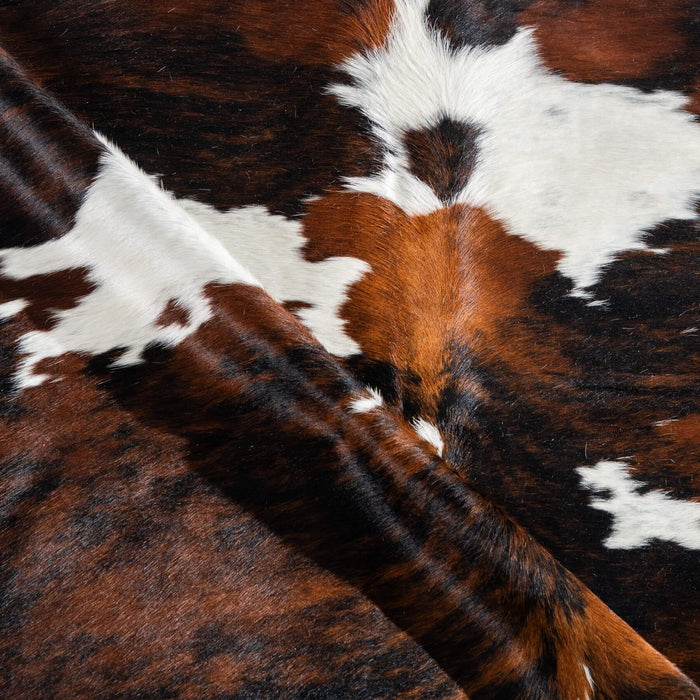 Tricolor Cowhide Rug Size 7'5" L x 6'6" W 8172