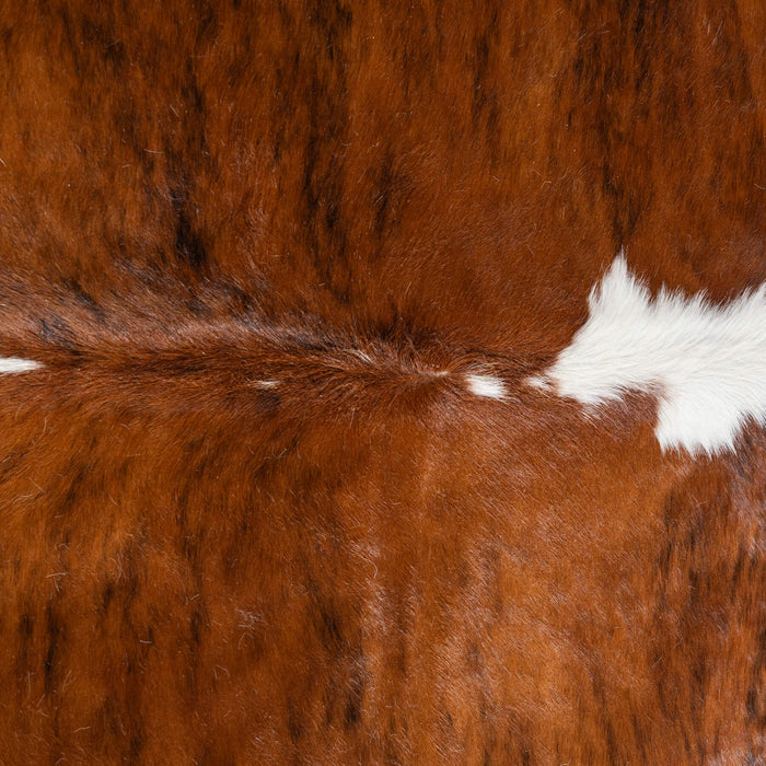 Tricolor Brindle Mix Cowhide Rug Size 7'7" L x 6'8" W 8174