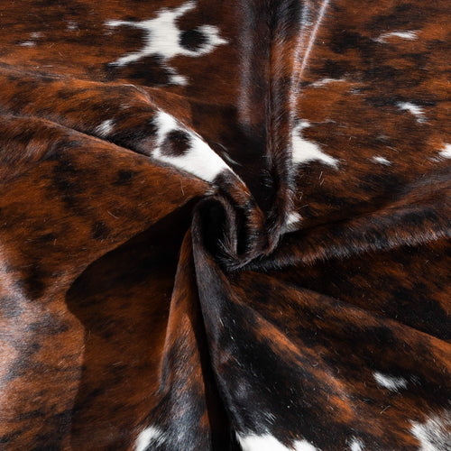 Tricolor Cowhide Rug Size 7'8" L x 6'8" W 8175
