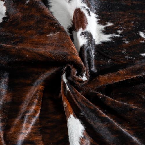 Tricolor Cowhide Rug Size 7'1" L x 6'4" W 8176
