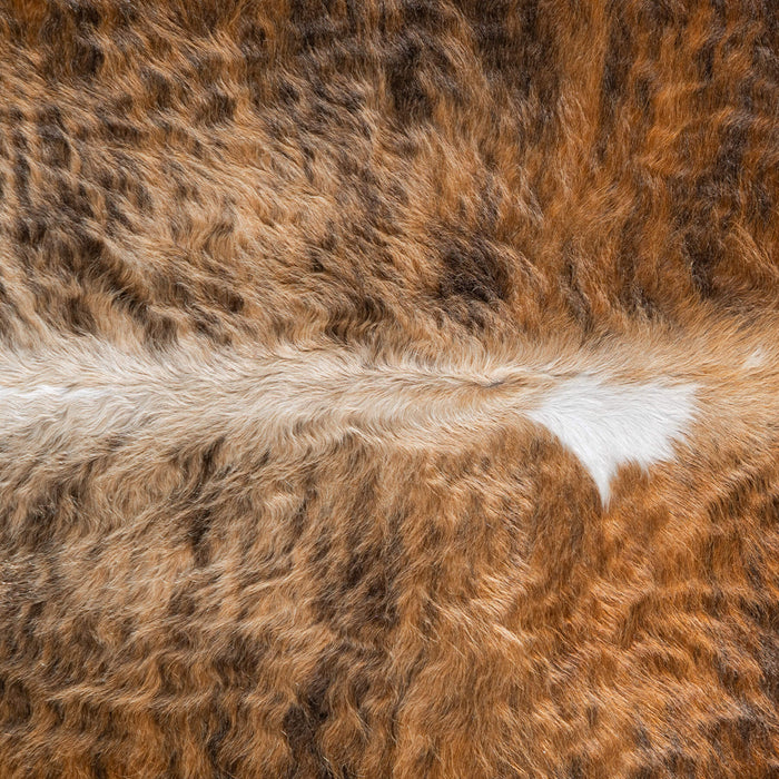 Tricolor Brindle Mix Cowhide Rug Size 7'2" L x 7'2" W 8181