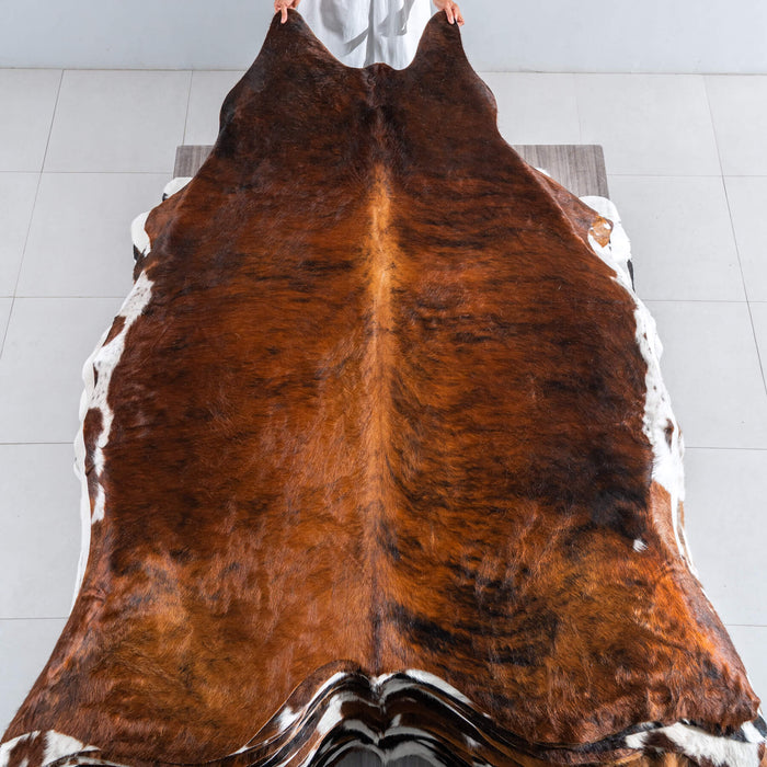 Brindle Cowhide Rug Size 7'7" L x 7'2" W 8182