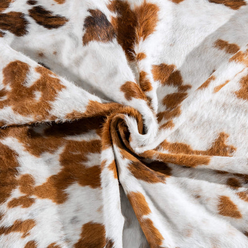 White Tricolor Cowhide Rug Size 7'6" L x 6'11" W 8193