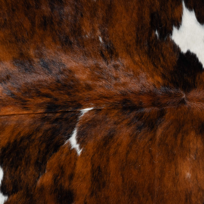 Tricolor Brindle Mix Cowhide Rug Size 8'0" L x 6'8" W 8195