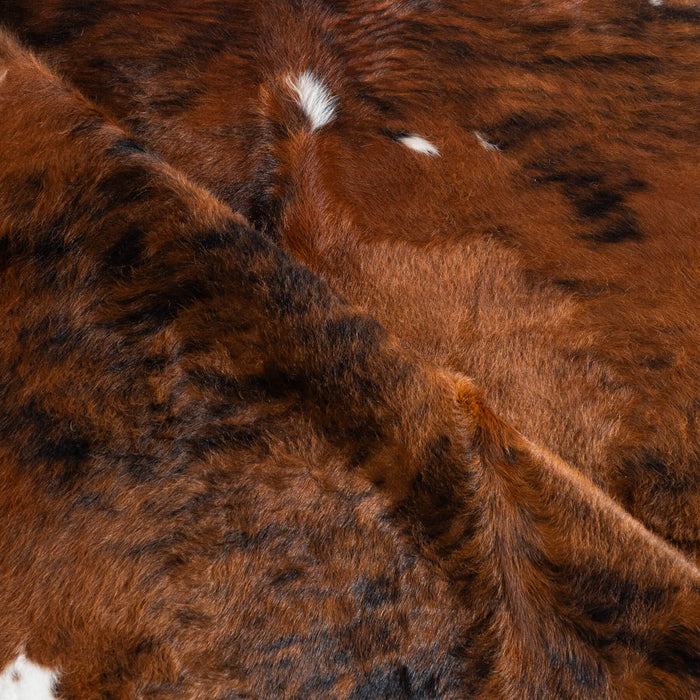 Tricolor Brindle Mix Cowhide Rug Size 6'11" L x 6'2" W 8196