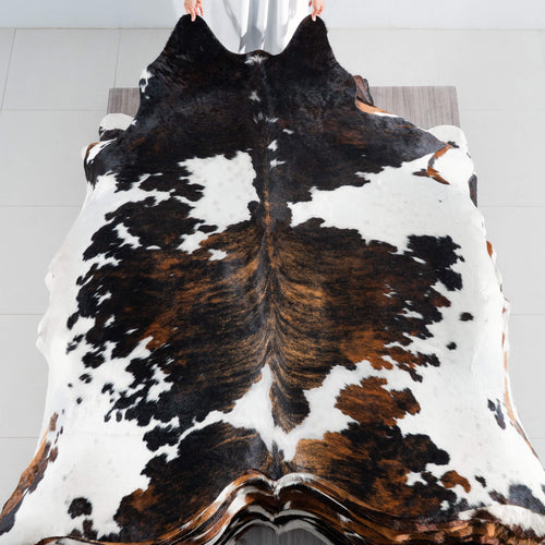 Tricolor Cowhide Rug Size 7'7" L x 7'0" W 8204