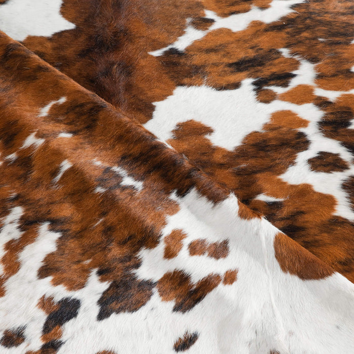 Tricolor Cowhide Rug Size 7'8" L x 6'11" W 8205