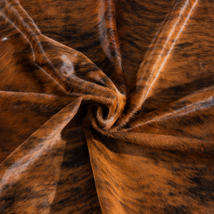 Brindle White Belly Cowhide Rug Size 8'1" L x 7'6" W 8210