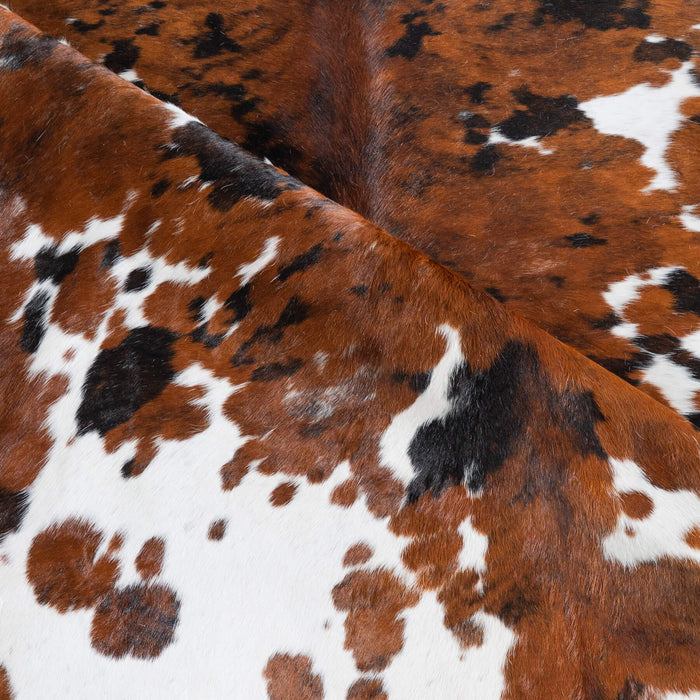 Tricolor Cowhide Rug Size 7'6" L x 6'6" W 8236