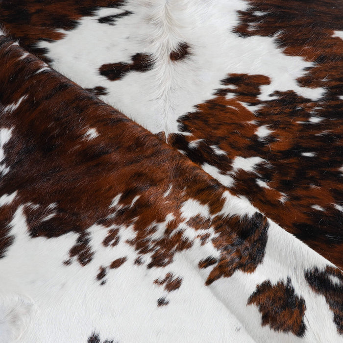 Tricolor Cowhide Rug Size 7'9" L x 7'1" W 8244