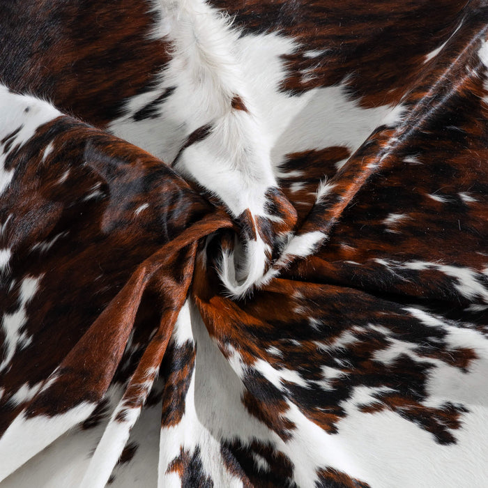 Tricolor Cowhide Rug Size 7'9" L x 7'1" W 8244