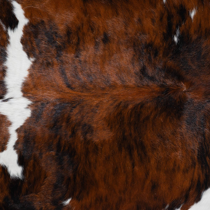 Tricolor Brindle Mix Cowhide Rug Size 7'6" L x 7'2" W 8252