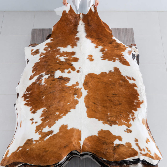 Tricolor Cowhide Rug Size 8'0" L x 7'0" W 8253