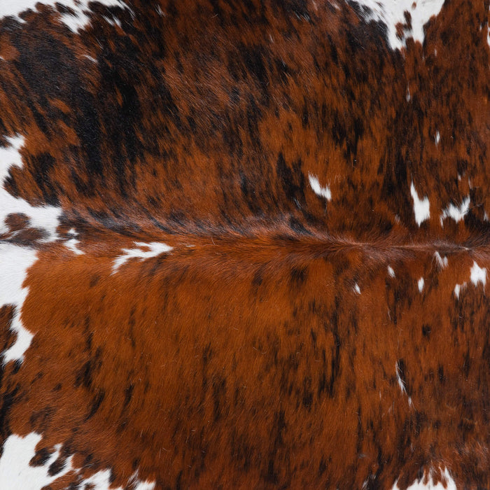 Tricolor Brindle Mix Cowhide Rug Size 6'8" L x 6'4" W 8256