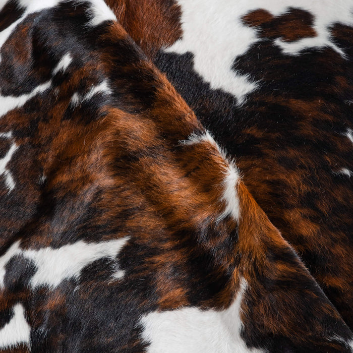Tricolor Cowhide Rug Size 7'7" L x 6'9" W 8257