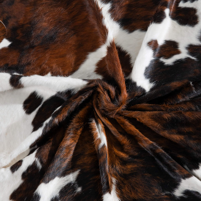 Tricolor Cowhide Rug Size 7'7" L x 6'9" W 8257