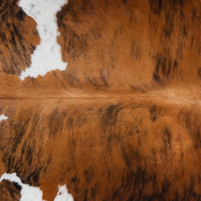 Tricolor Brindle Mix Cowhide Rug Size 7'6" L x 6'0" W 8258