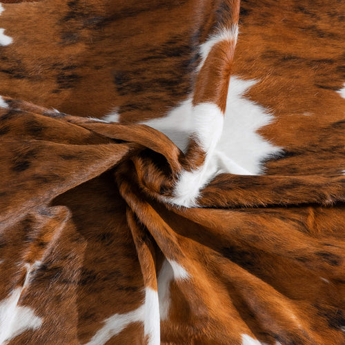 Tricolor Cowhide Rug Size 7'8" L x 6'10" W 8274